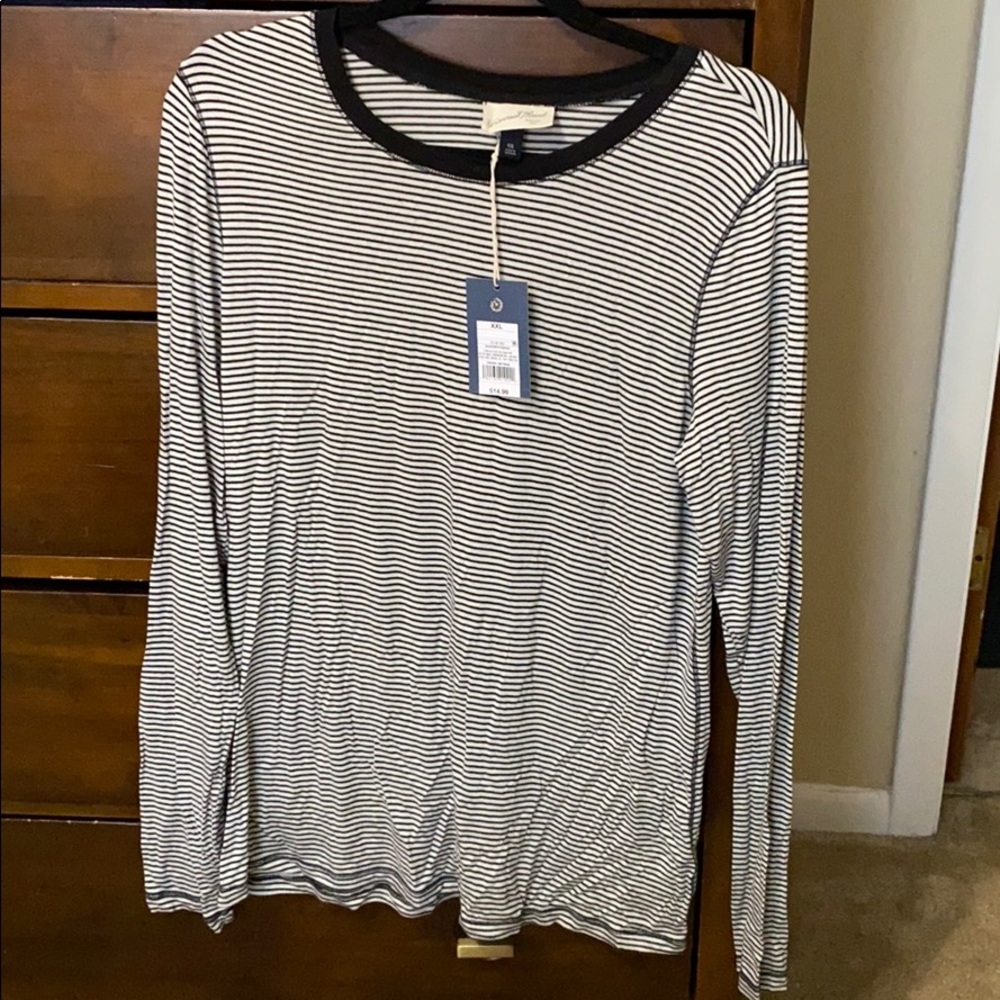 Black and White Striped Tee